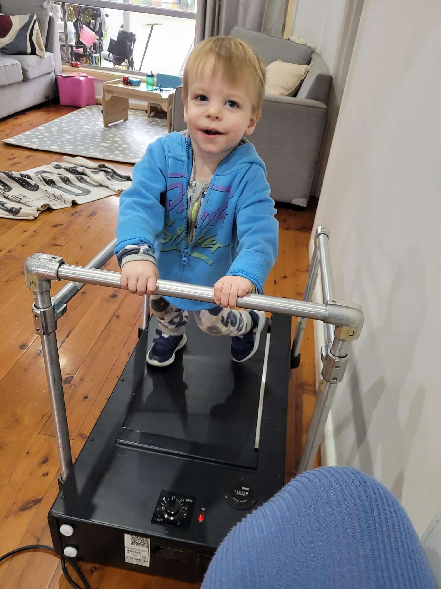 Leo on treadmill